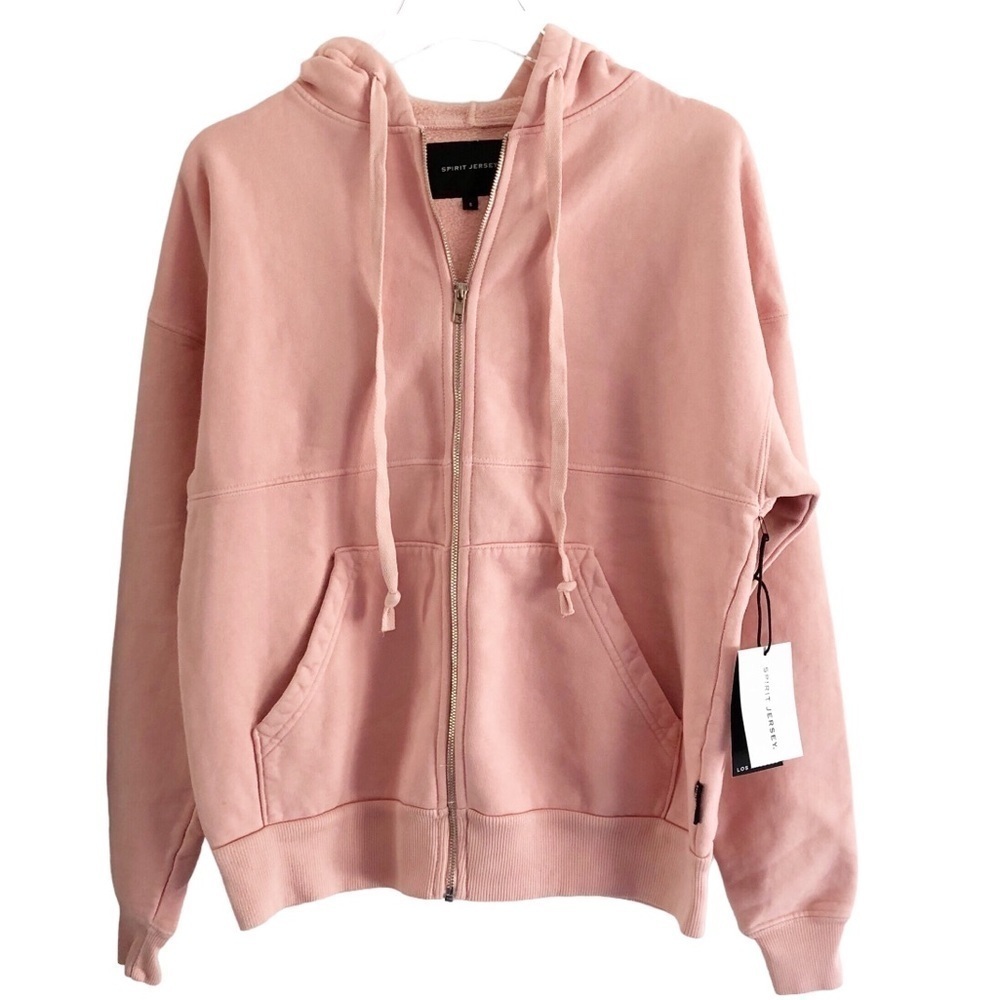 Spirit Jersey City Of Los Angeles Hoodie Sweatshirt Full Zip Pink Small
